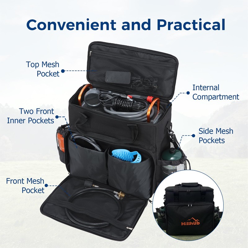 Hillhub Accessories Carry Bag for Portable Water Heater, Waterproof &