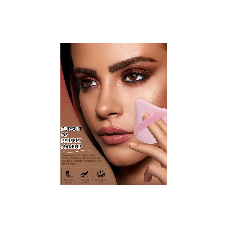 Juego De 50 Borlas De Maquillaje En Polvo De Doble