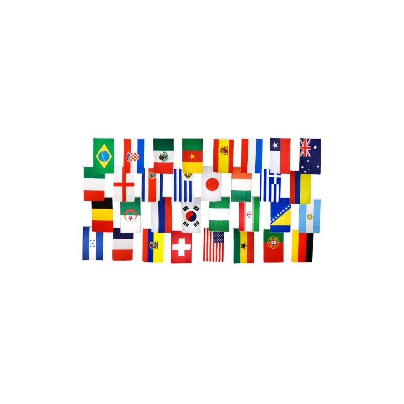 2014 Brazil World Cup Fabric Bunting- All 32 Flags 6