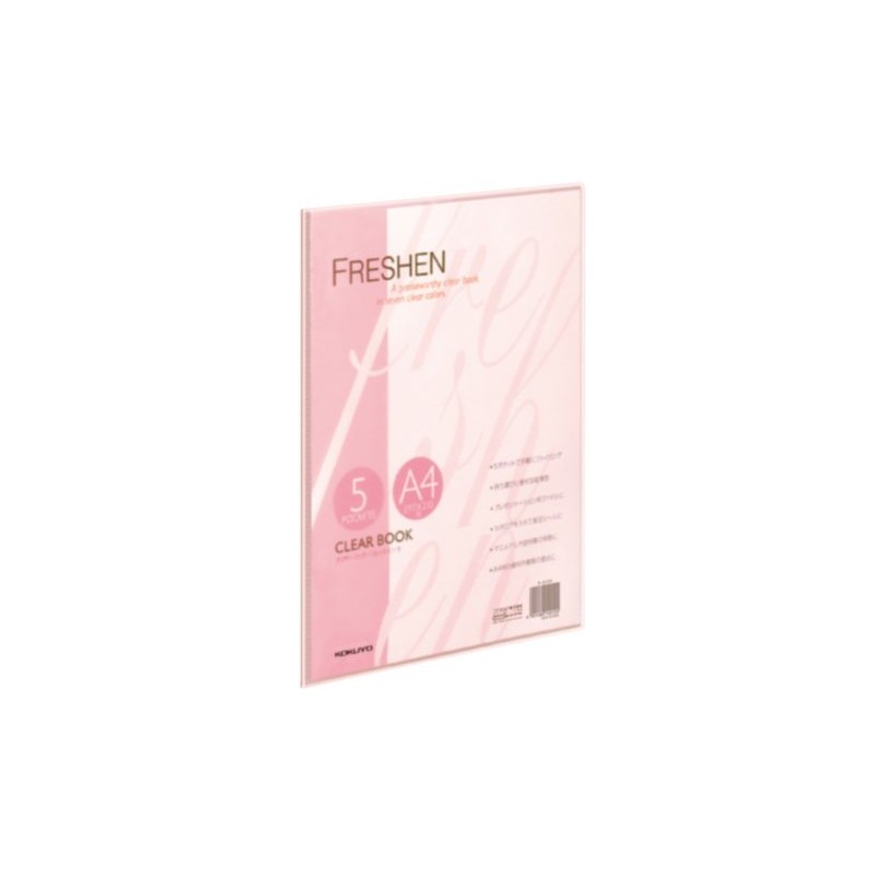 Kokuyo clear. Book huressixen Fixed A4 5 Pocket Pink Russet