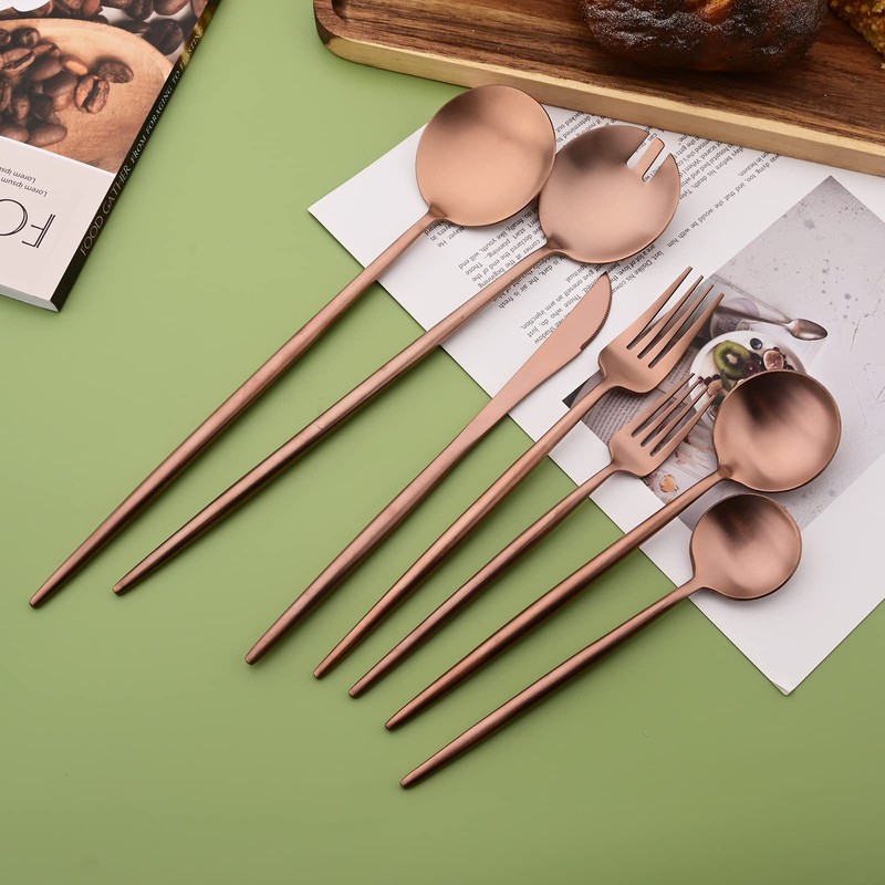 Uniturcky Salad Servers, 18/8 Stainless Steel Serving Fork and Spoon