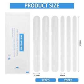 Pack of 32 Wound Fastening Strips 2 Sizes Wound Closure Strips Clip Plaster Strips Skin Closures for Closing Small Cuts and Wounds