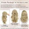 Dirty Blonde Wigs for Women Long Wavy Layered Wig with