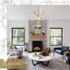 AIRYPHANT Gold Modern LED Chandelier, Dimmable 4 Lights Ceiling Pendant