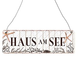 Interluxe Door Sign "Haus am See" – Door Sign Maritime Summer Sign Shabby Vintage Holiday House