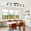 Yaohong Track Lighting Fixtures Ceiling, 6 Light Black Kitchen Ceiling