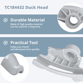 Earthtec Tire Changer Nylon Mount/Demount Head Kit Replacement for Coats for Low Profile Tires Tire Machine Duck Head Part# TC184432 - Grey