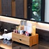 GOBAM Bamboo Makeup Organizer and Storage with Drawer, Wooden Cosmetic
