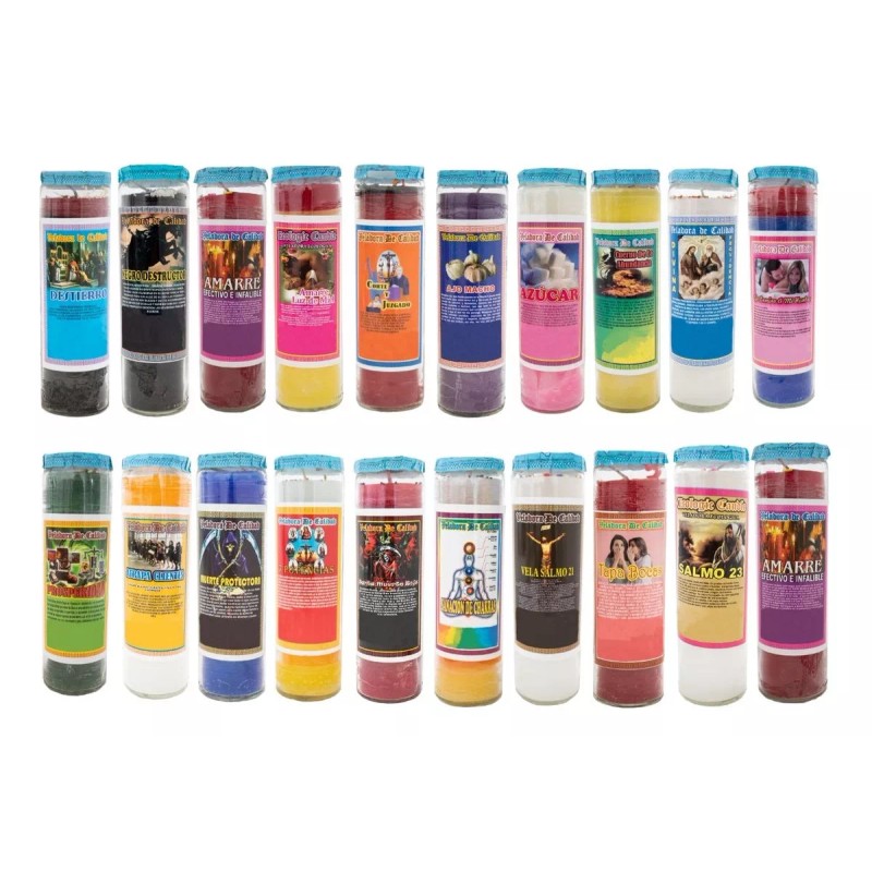 CEB 6 Veladoras Esotéricas Preparadas De Parafina Pura C/aroma