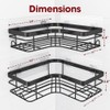 Sakugi Corner Shower Caddy - 2 Pack, Adhesive Shower Organizers,