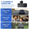 Unbranded 4K Dual Lens Car DVR Camera Dash Cam Front/Rear/Ins