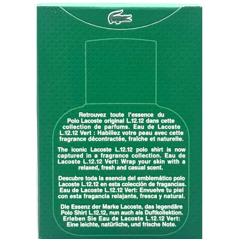 LACOSTE EAU DE LACOSTE L.12.12 VERT EAU DE TOILETTE SPRAY