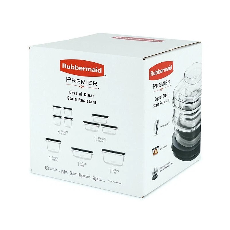 Rubbermaid Premier Easy Find Lids Food Storage Containers, 20-Piece Set