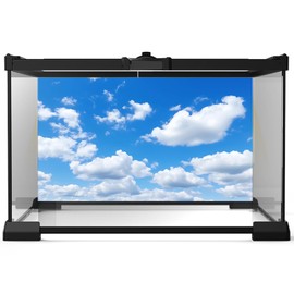 Blue Sky Aquarium Background Tiny Cloudy Cumulus Fish Tank Background White Clouds in Clear Blue Sky Reptile Tank Backgrounds Cloudy Blue Skys Reptile Enclosure Backgrounds Wallpaper Poster 36x24in