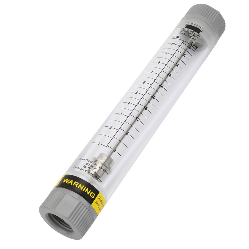 LZM-20G 1-10GPM Acrylic Plexiglass Tube Type Liquid Flowmeter Flow Meter