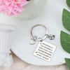Stainless Steel Keyring with Heart Pendant and Little Feet, Unique