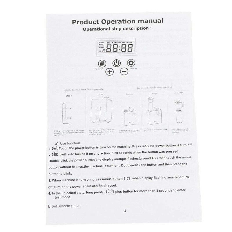 Gdrasuya10 LCD Essential Oil Diffuser Aromatherapy Diffuser Fragrance Machine Nebulizing