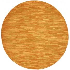 HomeRoots 6' X 6' Sunburst Round Non Skid Indoor Outdoor Area Rug