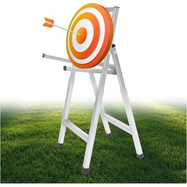 KUAFU Foldable Archery Target Stand, Adjustable Bow Arrow Target Stand, Steel Portable Outdoor Support Stand for Backyard Targets Shooting Practice
