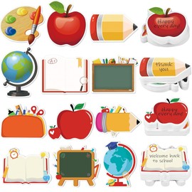 720pcs Back to School Sticky Notes Bulks Teacher School Notepads Pencil Ruler Book Blackboard Apple Shaped Self-Adhesive Writing Memo Pad Office Home Daily Reminders Supplies