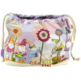 Emma Ball Drawstring Bag - Craft Gnomes, Multi-Colour, multicoloured