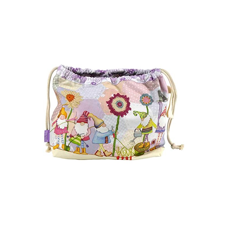 Emma Ball Drawstring Bag - Craft Gnomes, Multi-Colour, multicoloured