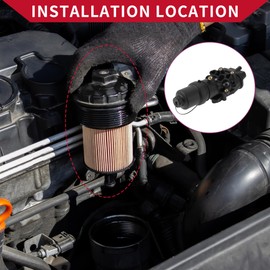 Hihaha No.06D115397K Engine Oil Filter Base Housing Assembly with O-ring Seals for Volkswagen Jetta/FrontOil Cooler/Durable Aluminum Alloy,Plastic 1 Pcs