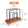 Metal Napkin Holder & Wooden Brown Napkin Dispenser for Table