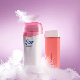 Strep - Scaldacera Elettrico, Kit Epilazione professionale e di Lunga Durata, inclusi una Ricarica di Cera e 15 Striscette