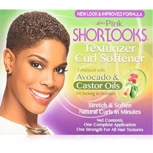 Luster's Pink Shortlooks Texturizer Curl Softener, One Complete Application Kit