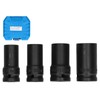 4pcs Locking Wheel Nut Removal Sockets Removers Extractors Kit Aluminum