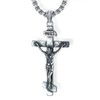 Wasee Crucifix Pendant Necklace for Men, Jesus Cross Necklace Baptism