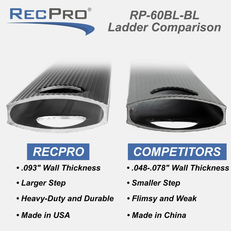 RecPro RV Bunk Ladder 60" | Black or Silver Color