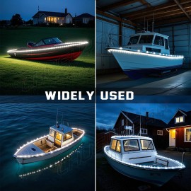 CHUSYYRAY 16.4FT 12V RV Camping Awning Lights, Motorhome Travel Trailer Canopy Led Light