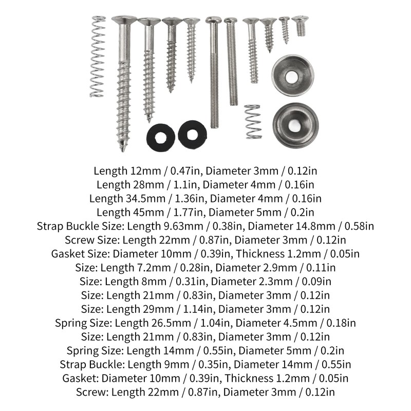 Electric Guitar Screw Kit, Guitar Mounting Screws Assortment Box Repair