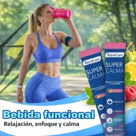 Polvo Nutricional Supercalm KSM-66 Toyocare con Glicinato de Magnesio y L-Teanina para Bienestar, 20 Sobres