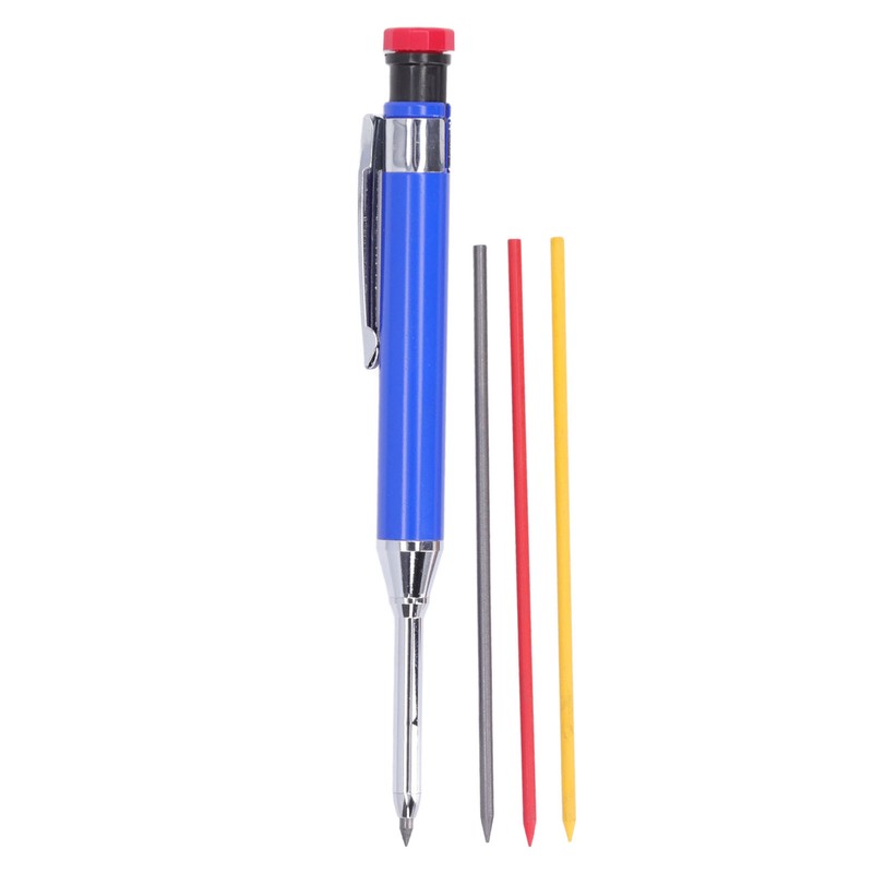 Mechanical Carpenter Pencil Set 12 Refill Heavy Duty Long Nose