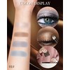 4 Colors Gold Nude Grey Blue Eyeshadow Powder Palette Makeup