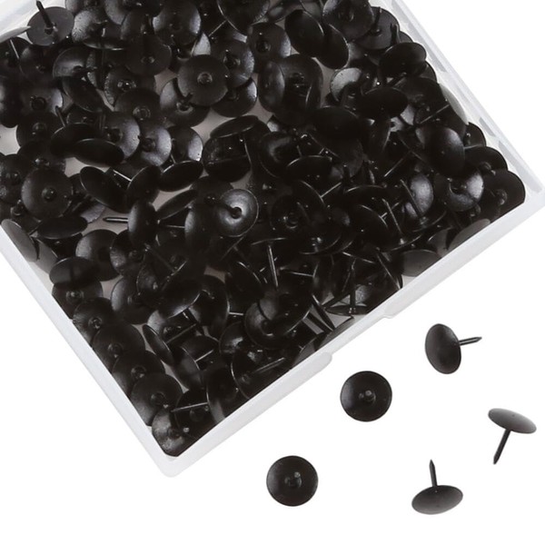 KAKULO 200PCS Thumb Tacks Flat Push Pins Wall Tacks Round