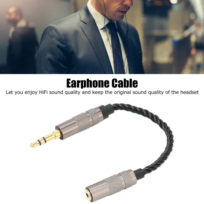 3.5 Male to 2.5 Female Adapter Portable Silver Plated Copper