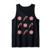Candy Cane Peppermint Candy Christmas Tank Top