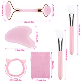 Coicok Gua Sha and Jade Roller, Face Roller, Gua Sha Facial Tools, Face Massagers, Eye Massage, Body Massage, Skin Tightening, Gifts for Women