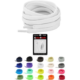 [KutsuGoods] Shoe Goods (Easy to Put on and Take Off) Stretchy Shoelaces Elastic Flat Laces Easy Shoe Laces 100 120 140 160 cm High Cut Children's White Black Sneakers, white