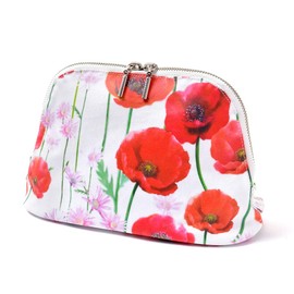 W1003210 Round Pouch (Large) Scarlet Poppy Makeup Pouch, Stylish, Cute