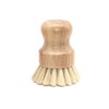 Natural Sisal Dish Washing Brush Bamboo Round Scrub Brush Pots