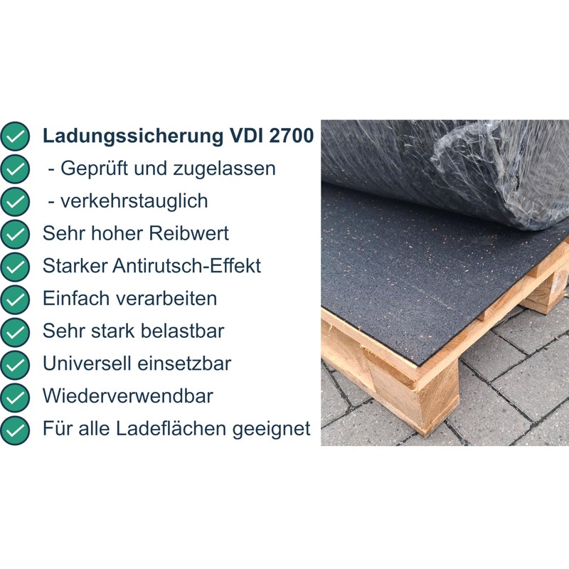 diconfa Non-Slip Mat Load Securing Size + Thickness + Quantity