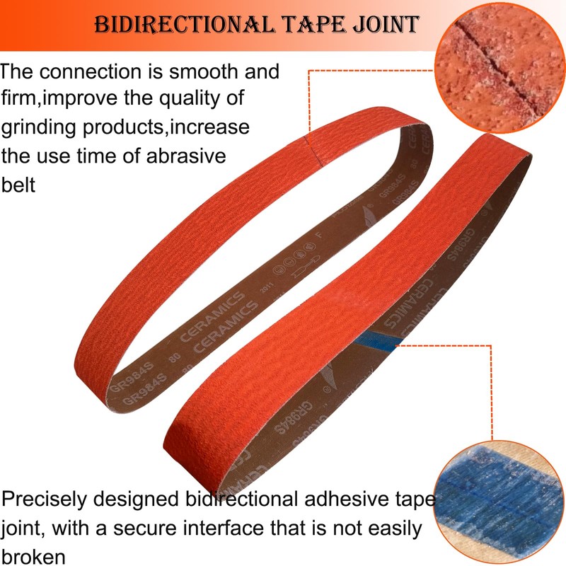 SACKORANGE 4 Pack 2 x 48 Inch Metal Grinding Ceramic