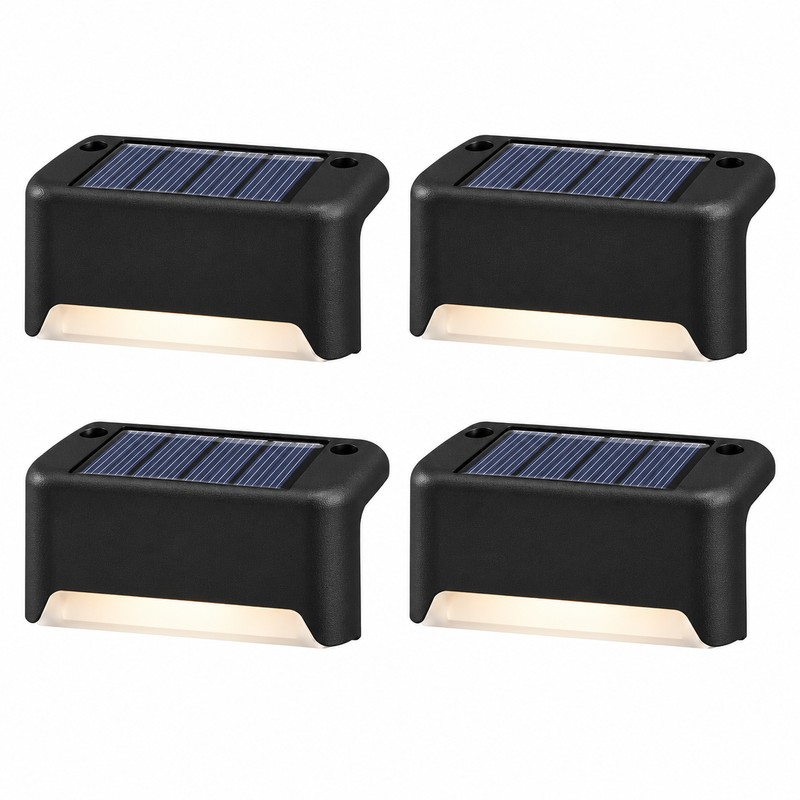 4PCS Solar Deck Lights Outdoor – Waterproof LED Fence Step