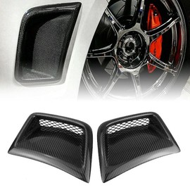 S SIZVER Exclusive FLC-2715-RCF Real Carbon Fiber Series Front Bumper Side Air Vents 2pcs Designed for 2008-2014 WRX STi