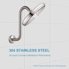 OFFO Shower Head Extension Arm 25.4cm(10 in), Brushed Nickel S